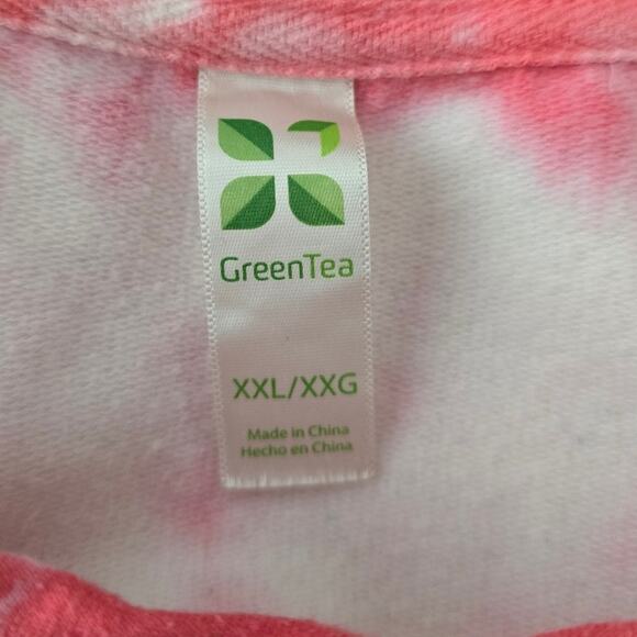 Green Tea Tie Dye Pink Women's Winter Soft Sweatshirt XXL - Picture 3 of 4
